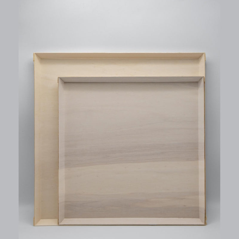 Balsa Wood Tray with Clear Cover 25/Case