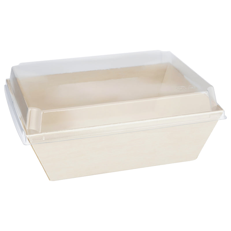 Balsa Wood Tray with Clear Cover 100/Case