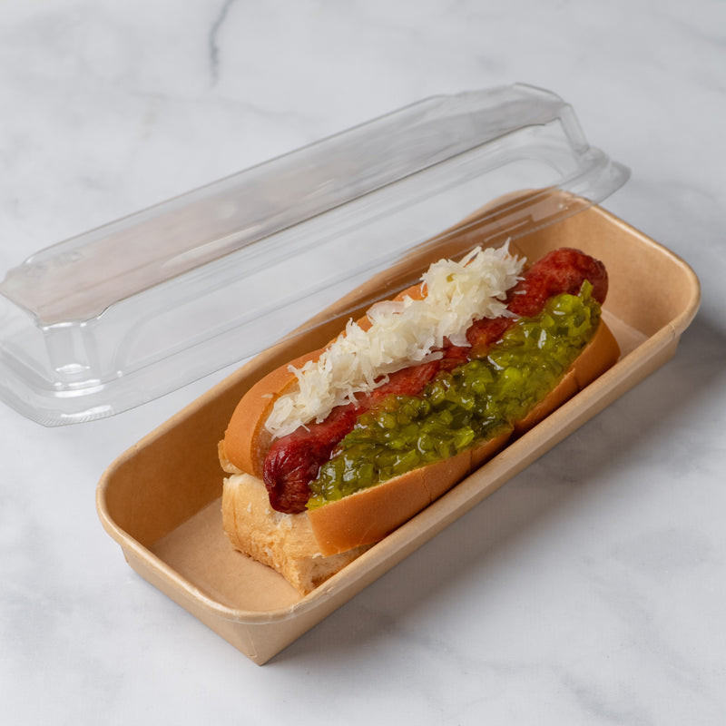 Kraft tray w/ lid Combo