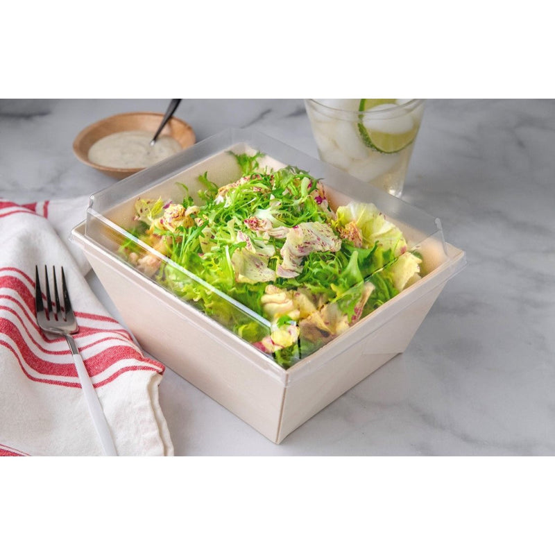 Balsa Wood Tray with Clear Cover 100/Case
