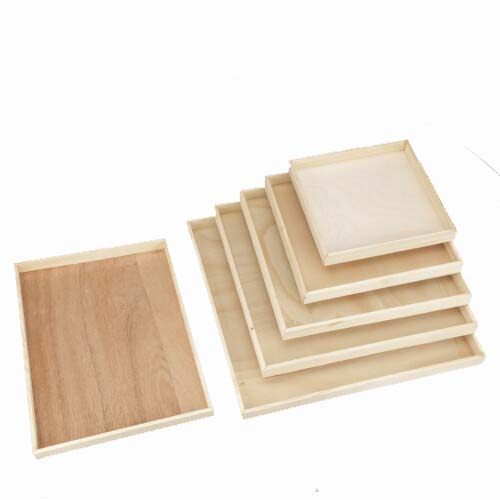 Solid Square Wood Tray