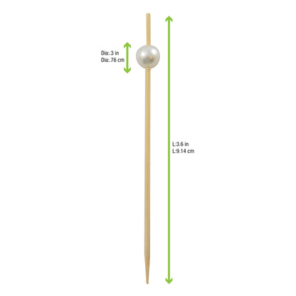 Bamboo Pick with While Pearl
