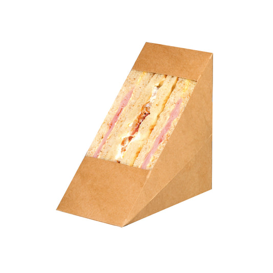 Kraft Triple Sandwich Box with PET Window