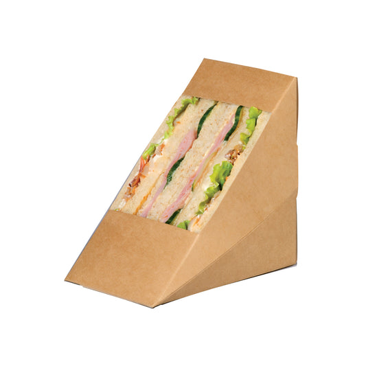 Kraft XL Triple Sandwich Box with PET Window