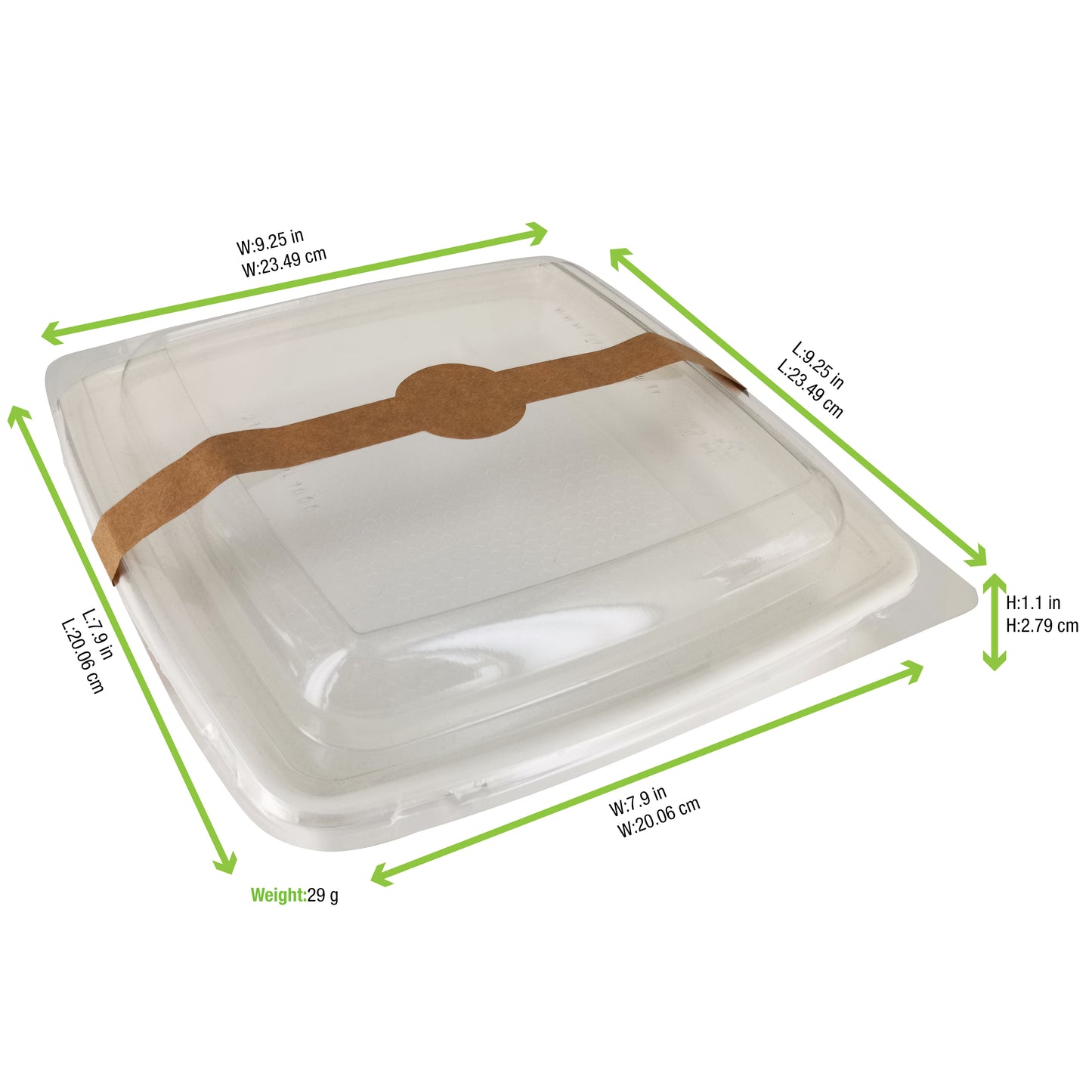 Square White Sugarcane Plate 200/Case