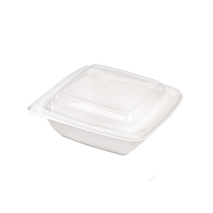 Square White Sugarcane Salad Bowl