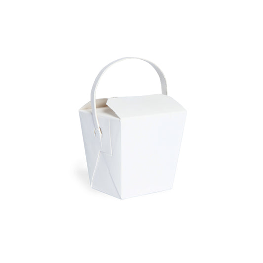 Mini White Take Out Box with Handle