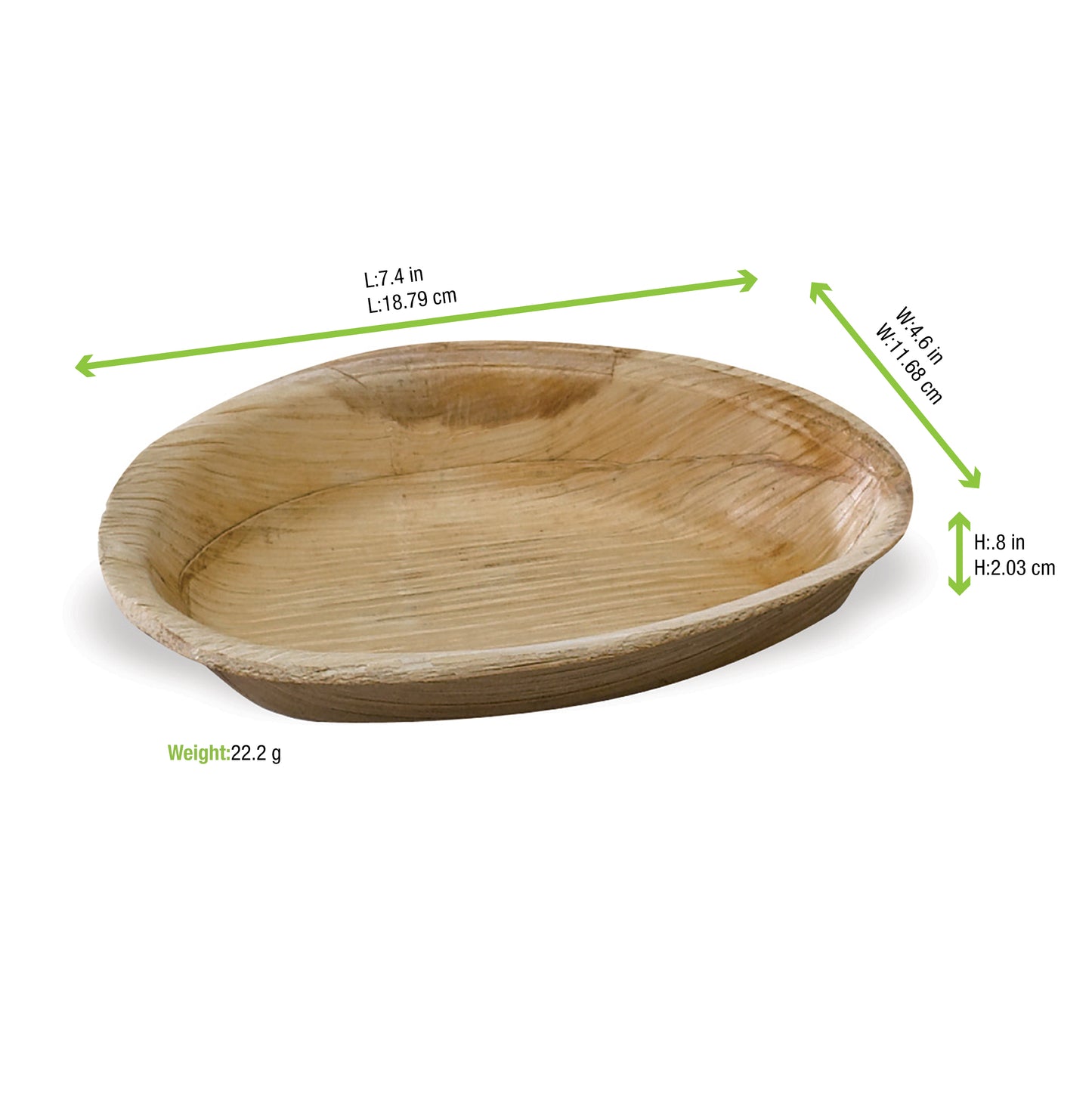 Medium Egg Shaped Palm Leaf Plate