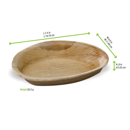 Medium Egg Shaped Palm Leaf Plate