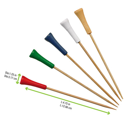Bamboo Golf Tee Skewers (Assorted Colors)