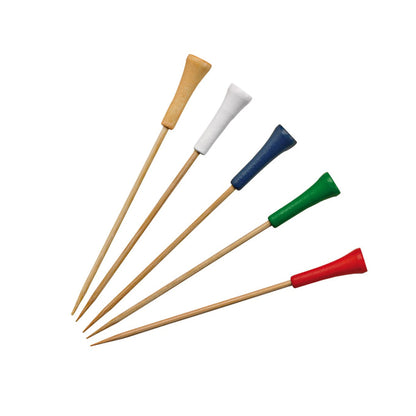 Bamboo Golf Tee Skewers (Assorted Colors)