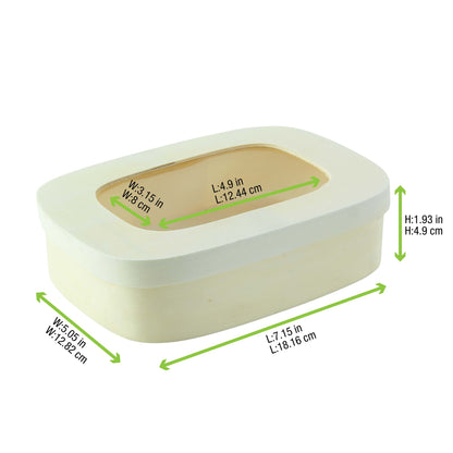 Rectangular Wood Box with Window Lid 25/Cs