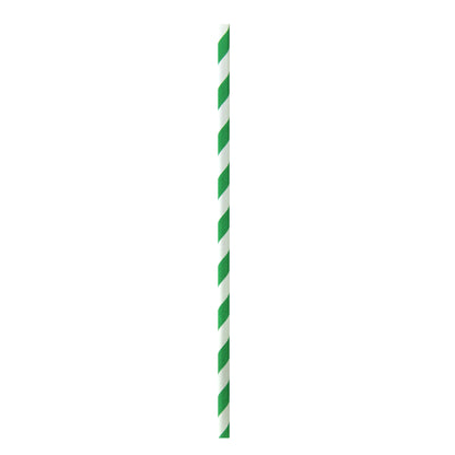 Durable Striped Cocktail Paper Straws - Unwrapped