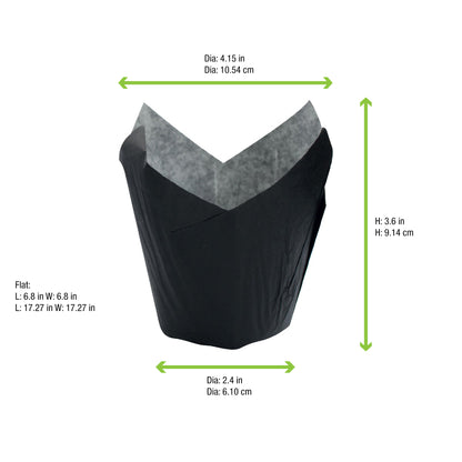 Tulip Black Greaseproof Baking Cup