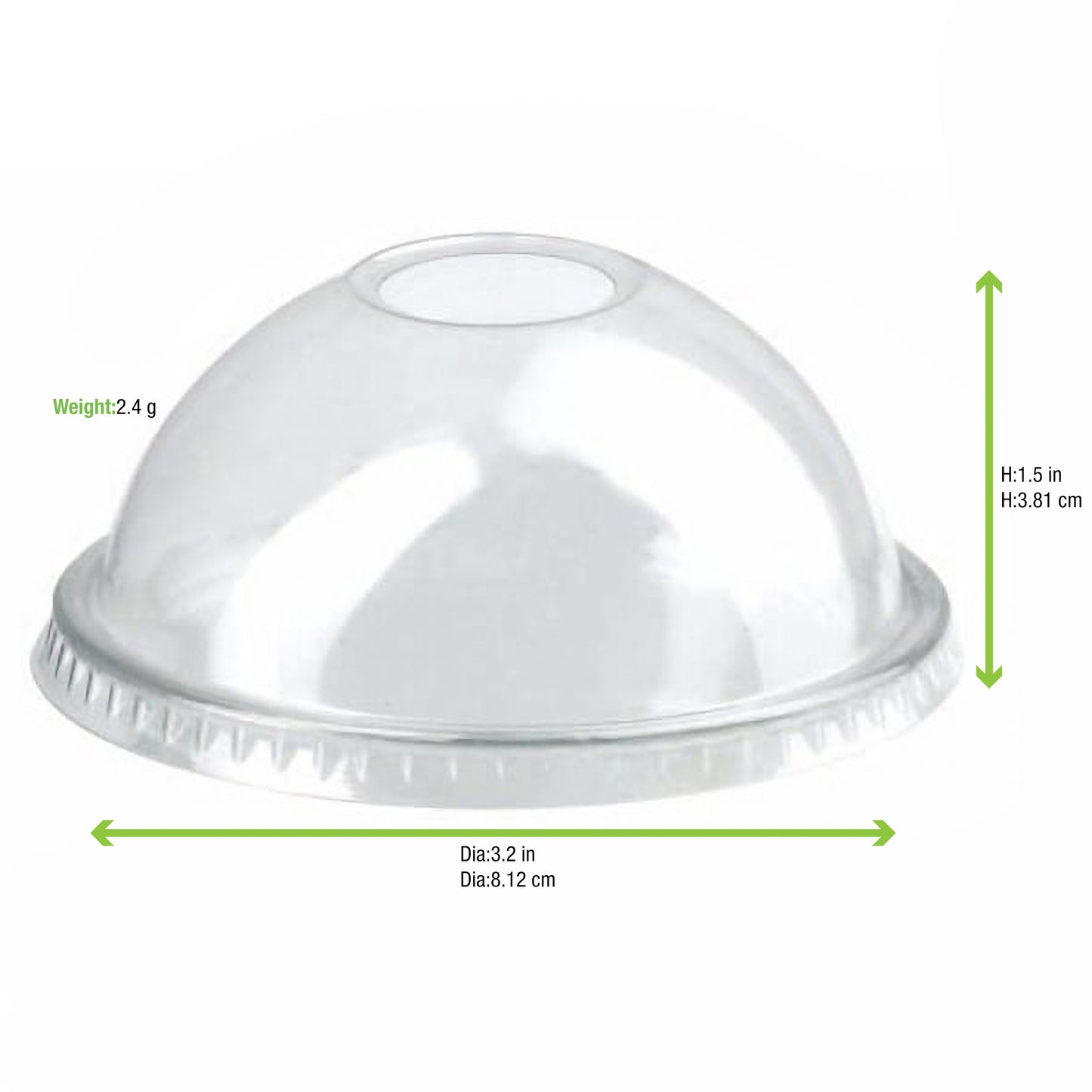 Clear Dome Lid With Hole