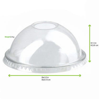 Clear Dome Lid With Hole