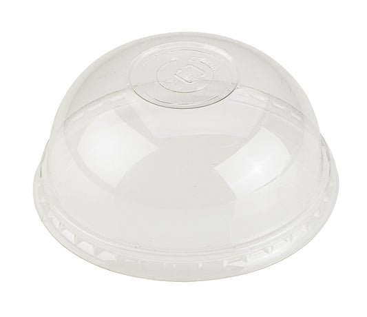 Clear Compostable Dome Lid with Round Hole