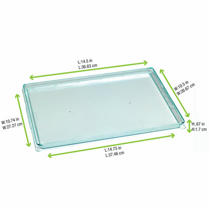 Klarity Rectangular Transparent Green Tray
