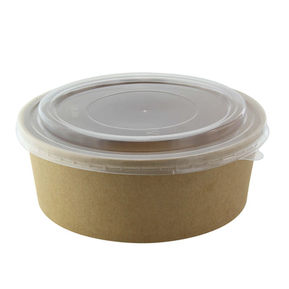 Round Kraft Salad Bucket with PP Lid Included