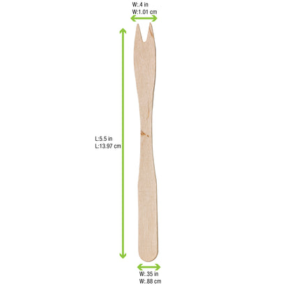 Mini Wooden Fork Picks
