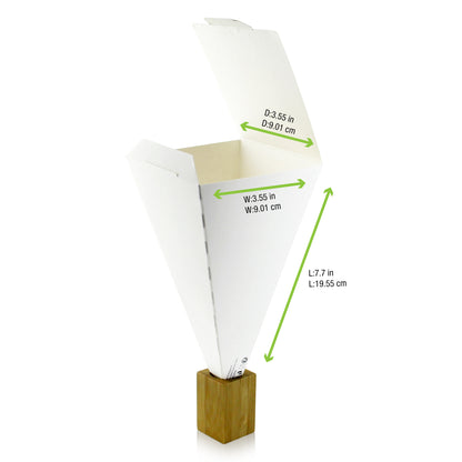 Closeable White Snack Cone