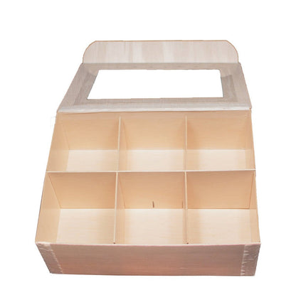Collapsible Box w/ Attached Window Lid w/ Dividers